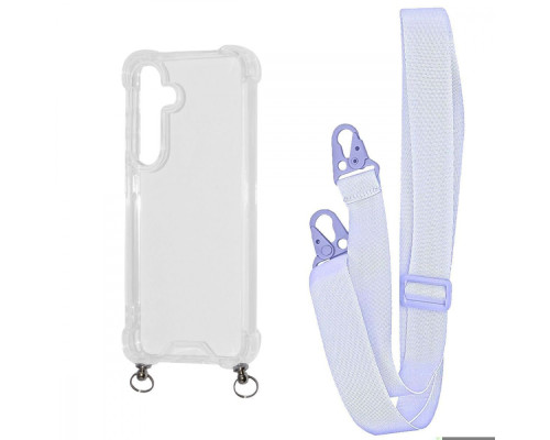 Чохол WAVE Clear Case with Strap Samsung Galaxy S24 Plus light purple 2001001905606
