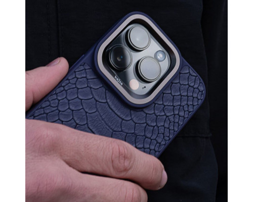 Чохол Kajsa Snake Pattern iPhone 14 Pro Max deep purple