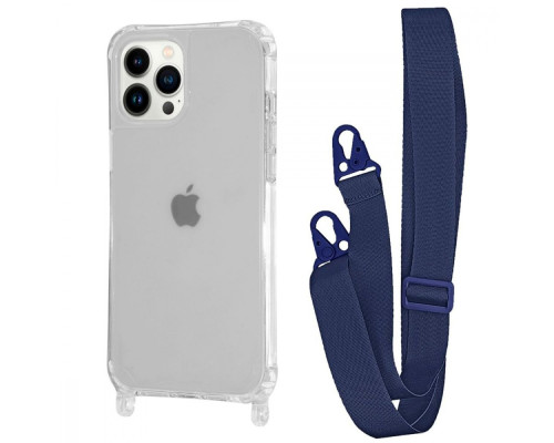 Чохол WAVE Clear Case with Strap iPhone 14 Pro Max midnight blue