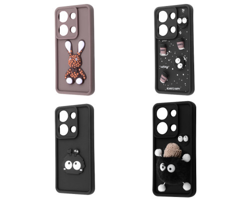 Чохол Pretty Things Case Xiaomi Redmi Note 13 Pro 4G/Poco M6 Pro 4G brown/fluffy white