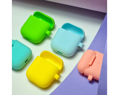 Чохол Silicone Case Slim with Carbine for AirPods 2 blue cobalt