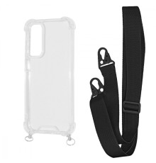 Чохол WAVE Clear Case with Strap Samsung Galaxy S23 FE black 2001001905477