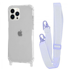 Чохол WAVE Clear Case with Strap iPhone 15 Pro light purple