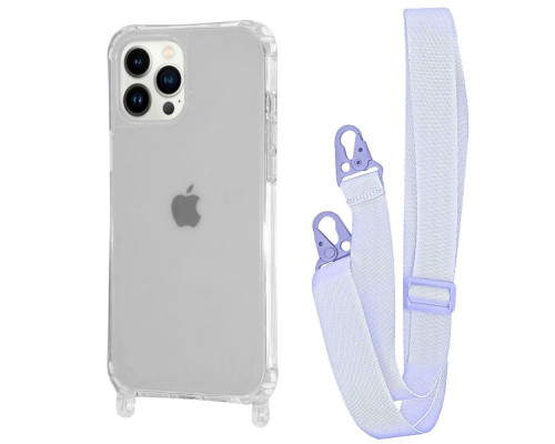 Чохол WAVE Clear Case with Strap iPhone 15 Pro light purple