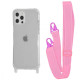 Чохол WAVE Clear Case with Strap iPhone 12/12 Pro pink 2001001941673