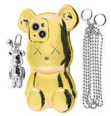 Чохол Teddy Bear Case with Strap iPhone 14 gold 2001001964566