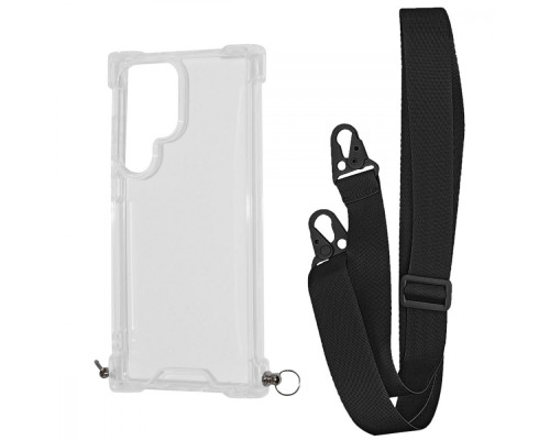 Чохол WAVE Clear Case with Strap Samsung Galaxy S24 Ultra black