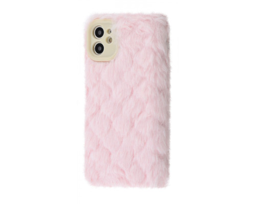 Чохол Fluffy Love Case iPhone 12 pink