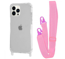 Чохол WAVE Clear Case with Strap iPhone 13 Pro pink 2001001941970