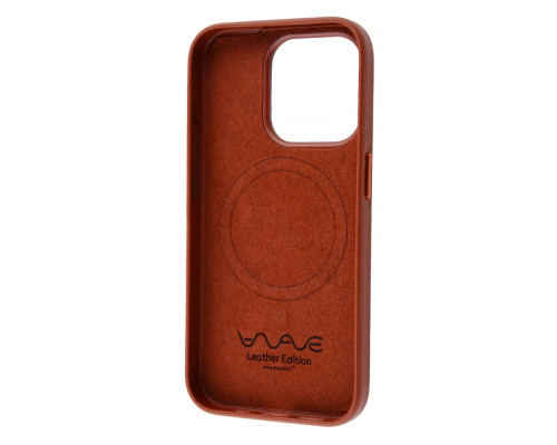Чохол WAVE Premium Leather Edition Case with Magnetic Ring iPhone 15 Pro orange 2001001446277
