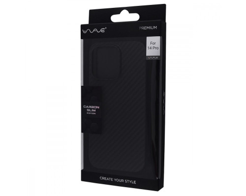 Чохол WAVE Premium Carbon Slim with Magnetic Ring iPhone 14 Pro black