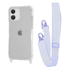 Чохол WAVE Clear Case with Strap iPhone 11 light purple 2001001941635