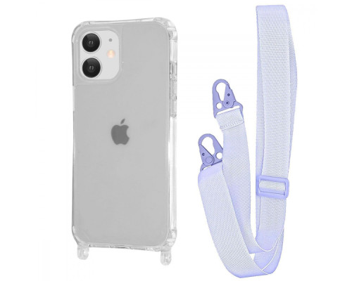 Чохол WAVE Clear Case with Strap iPhone 11 light purple 2001001941635