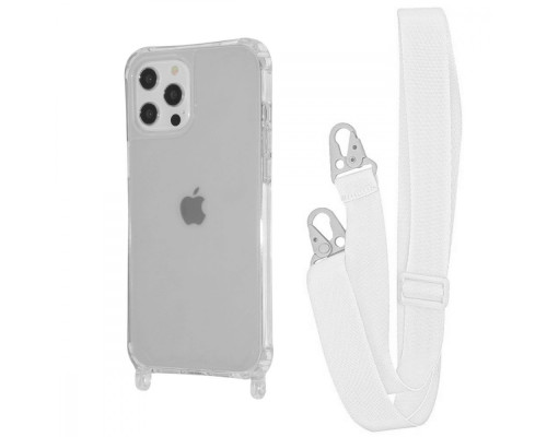 Чохол WAVE Clear Case with Strap iPhone 12 Pro Max white