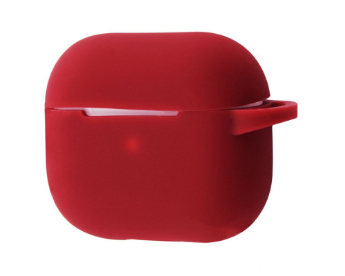 Чохол Silicone Shock-proof case for Airpods 3 bordo