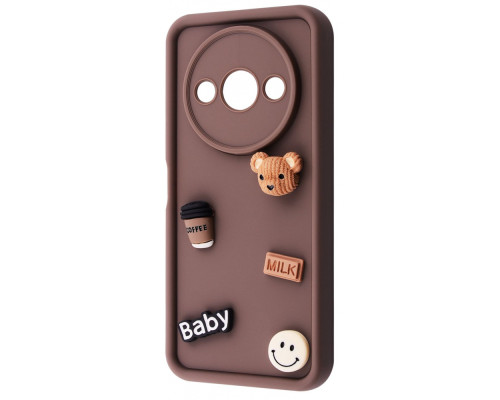 Чохол Pretty Things Case Xiaomi Redmi A3 brown/fluffy white