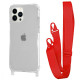 Чохол WAVE Clear Case with Strap iPhone 14 Pro Max red