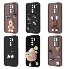 Чохол Pretty Things Case Xiaomi Redmi Note 8 Pro brown/fluffy white