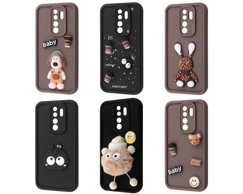 Чохол Pretty Things Case Xiaomi Redmi Note 8 Pro brown/fluffy white
