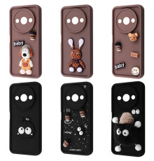 Чохол Pretty Things Case Xiaomi Redmi A3 brown/fluffy white 2003000231168