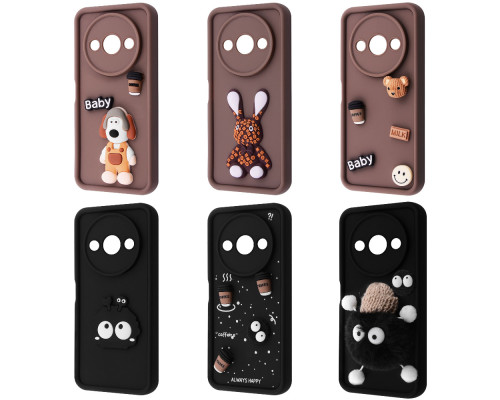 Чохол Pretty Things Case Xiaomi Redmi A3 brown/fluffy white 2003000231168
