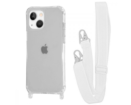 Чохол WAVE Clear Case with Strap iPhone 14 white