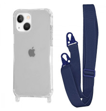 Чохол WAVE Clear Case with Strap iPhone 14 midnight blue