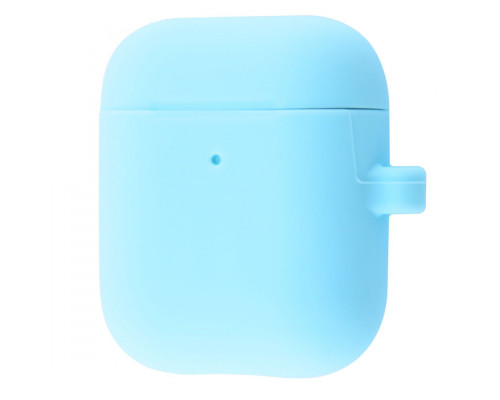 Чохол Silicone Case Slim with Carbine for AirPods 2 sky blue