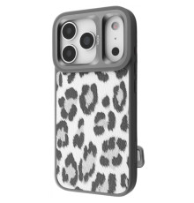 Чохол Kajsa Leopard Pattern with Magnetic Ring iPhone 17 Pro Max gray 2003000276152