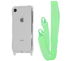 Чохол WAVE Clear Case with Strap iPhone Xr green 2001001941505