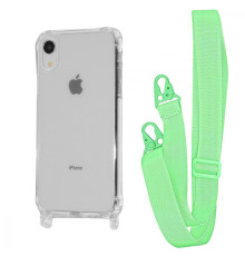 Чохол WAVE Clear Case with Strap iPhone Xr green 2001001941505