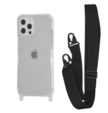 Чохол WAVE Clear Case with Strap iPhone 12/12 Pro black 2001001941666