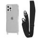 Чохол WAVE Clear Case with Strap iPhone 12/12 Pro black 2001001941666