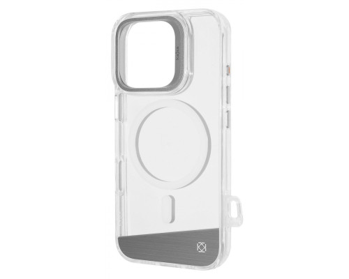 Чохол Kajsa Aluminium Shield with Magnetic Ring iPhone 16 Pro silver 2003000170740