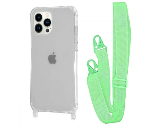 Чохол WAVE Clear Case with Strap iPhone 13 Pro green 2001001942007