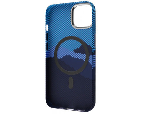 Чохол WAVE Gleam Case with Magnetic Ring iPhone 15 blue stripes 2003000253139