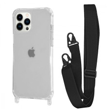 Чохол WAVE Clear Case with Strap iPhone 15 Pro Max black