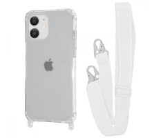 Чохол WAVE Clear Case with Strap iPhone 11 white 2001001941642