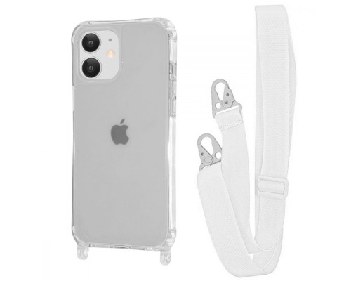 Чохол WAVE Clear Case with Strap iPhone 11 white 2001001941642