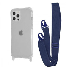 Чохол WAVE Clear Case with Strap iPhone 12 Pro Max midnight blue