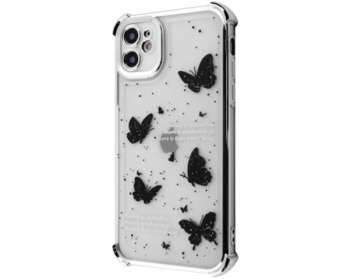 Чохол WAVE Winkie iPhone 12 silver/butterfly 2003000251890