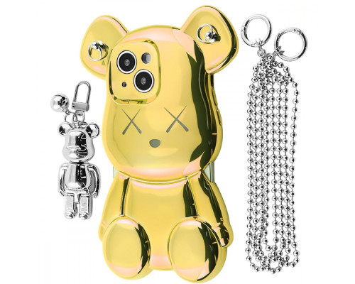 Чохол Teddy Bear Case with Strap iPhone 13 gold 2001001964528