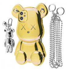 Чохол Teddy Bear Case with Strap iPhone 12 gold 2001001953652