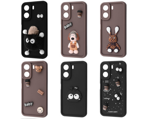 Чохол Pretty Things Case Xiaomi Redmi 13C 4G/Poco C65 brown/fluffy white