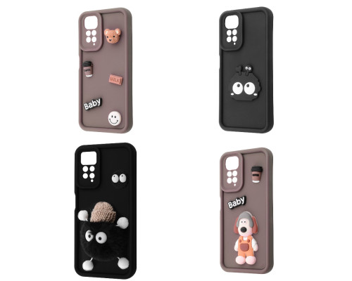 Чохол Pretty Things Case Xiaomi Redmi Note 11 4G/Redmi Note 11S brown/fluffy white