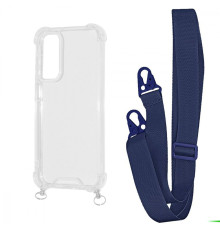 Чохол WAVE Clear Case with Strap Samsung Galaxy S23 FE midnight blue 2001001905491