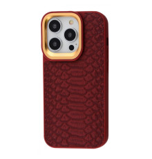 Чохол Kajsa Snake Pattern iPhone 14 Pro burgundy 2001000607327