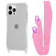Чохол WAVE Clear Case with Strap iPhone 15 Pro pink