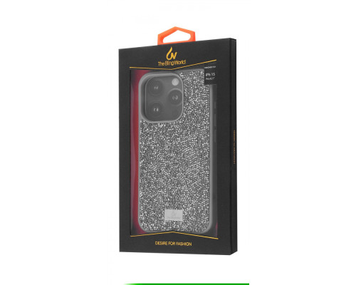 Чохол Bling World Rock Diamond (TPU) iPhone 15 Pro Max gray titanium 2001001851347