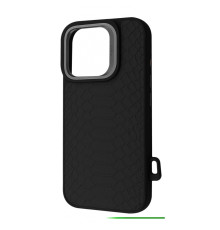 Чохол Kajsa Snake Pattern with Magnetic Ring iPhone 16 Pro black 2003000170948